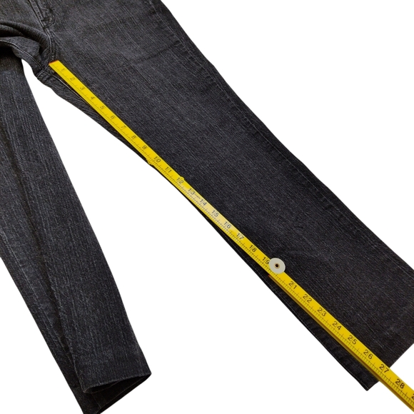Jeanstar Womens Jeans Size 10 Short High Rise Straight Leg Denim Charcoal Wash - Picture 7 of 9